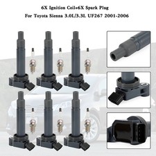 6X Ignition Coil+6X Spark Plug Für Toyota Sienna 3.0L/3.3L UF267 2001-2006,