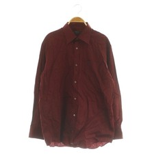 DAKS Men's Bordeaux Cotton Long Sleeve Shirt Size L Excellent Condition