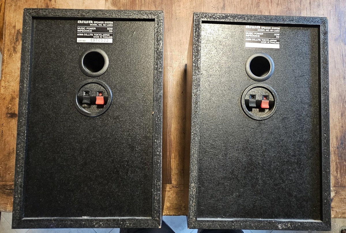 AIWA SX-LM50 50 Watt Audio Recording Speakers Pair Vintage Great