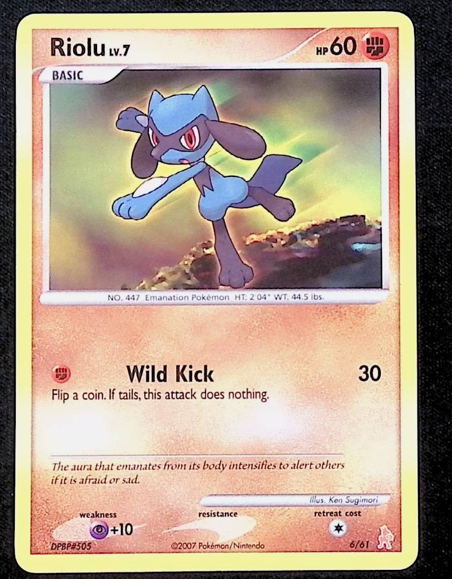 Riolu Pokemon DP Trainer Kit: Manaphy & Lucario Fighting Basic Common