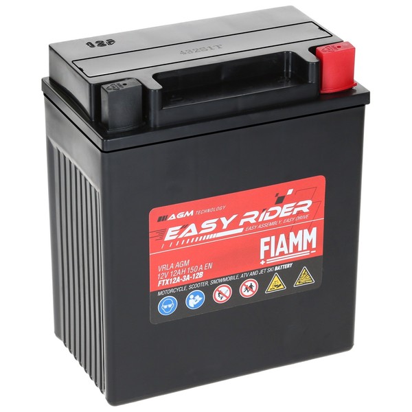 Motorradbatterie Fiamm Easy Rider FTX12A-3A-12B 12Ah 150A YB12AL-A-image