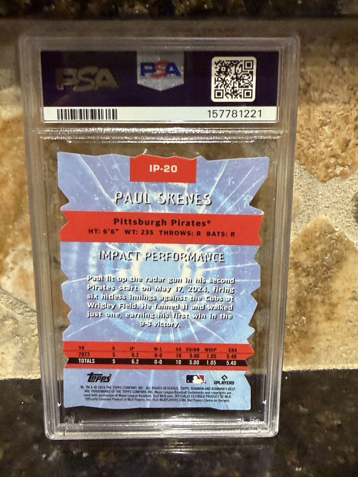 2024 Bowman’s Best Rookie Paul Skenes Psa Graded 9 Impact Players view 2