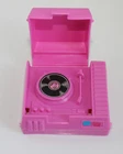 Vintage 1982 Barbie Pink Record Player Accessory Complete With Record