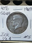 1967 Kennedy 1/2 Dollar 40% Silver Very Nice Coin Nice Details Please View