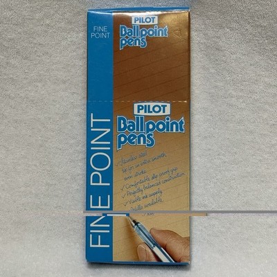 VTG Pilot Fine Point Ballpoint Pens Blue Ink BP-S Box Of 1 Dozen Made In Japan