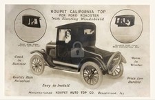 1924 Belleville Illinois Ford Roadster Koupet Auto Top RPPC Photo Postcard COPY