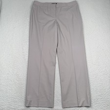 Lafayette 148 Pant Women's Size 16 Virgin Wool Beige Lined Trouser Office Career