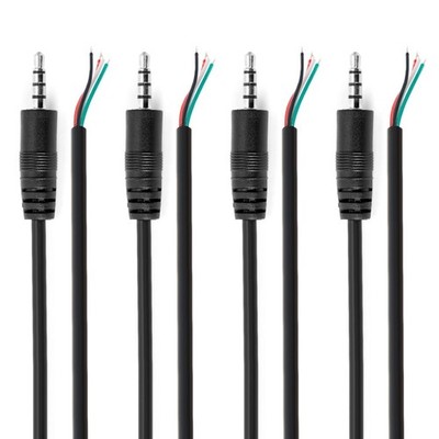 Audiokabel 3,5mm TRRS Stecker 30cm für Kopfhörer Headset Lautsprecher Reparatur