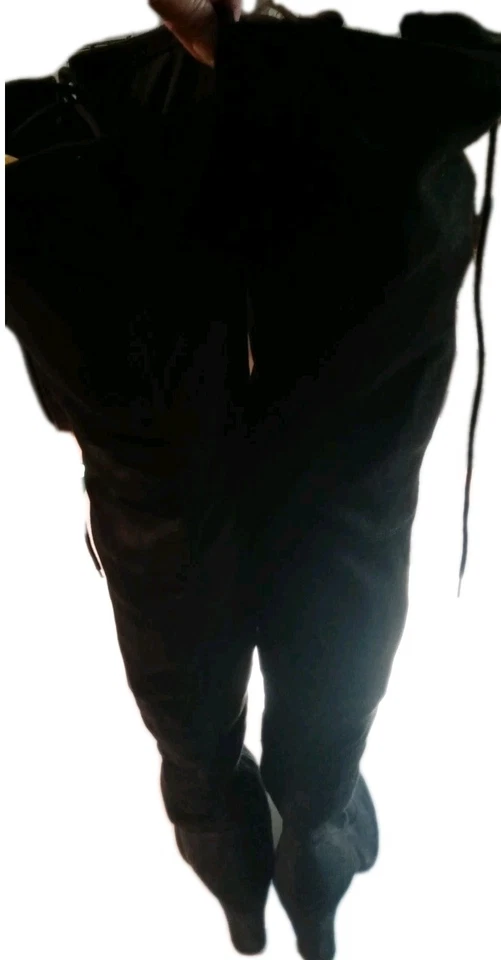 Wild Diva Thigh High Tie Up Boots Size 5.5 Faux Suede Black Sexy Clubwear Party - Image 4 of 4