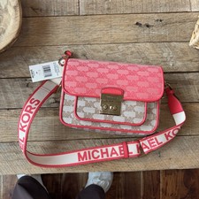 NWT Michael Kors Sloan Editor Grapefruit Flap Messenger Crossbody Bag