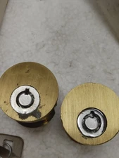 Tubular Key Mortise Cylinder Lustre Line 757 Set Of 2 Brass Finish 22483 Ace