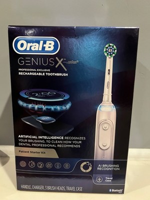 Oral-B Genius x  Ai Electric Toothbrush white 3 Brush Heads Travel Case Charger