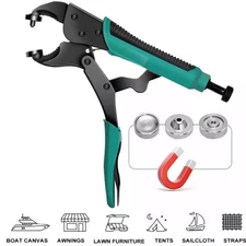 ✅ Heavy Duty Snap Fastener Tool - Boat Cover, Metal Snaps, Canvas, Sewing, Tarps