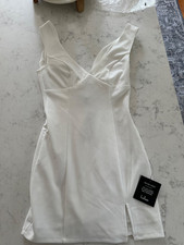 Lulus Perfection Bound White Cowl Back Mini Dress New With Tags Size Small