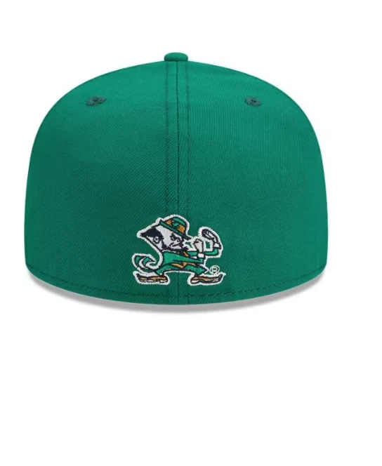 Notre Dame Fighting Irish Mens Green 59FIFTY New Era Fitted Hat - Image 4 of 4