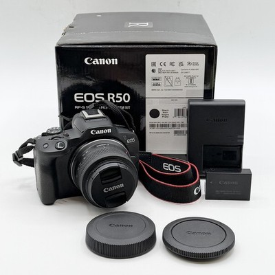 Canon EOS R50 Mirrorless 24.2MP Black Camera w/ RF-S 18-45mm (CP1023299)