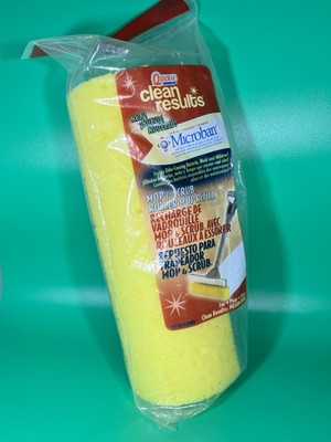 Quickie Clean Results Mop & Scrub Roller Mop Refill Microban Fits Mop #058BCRMB