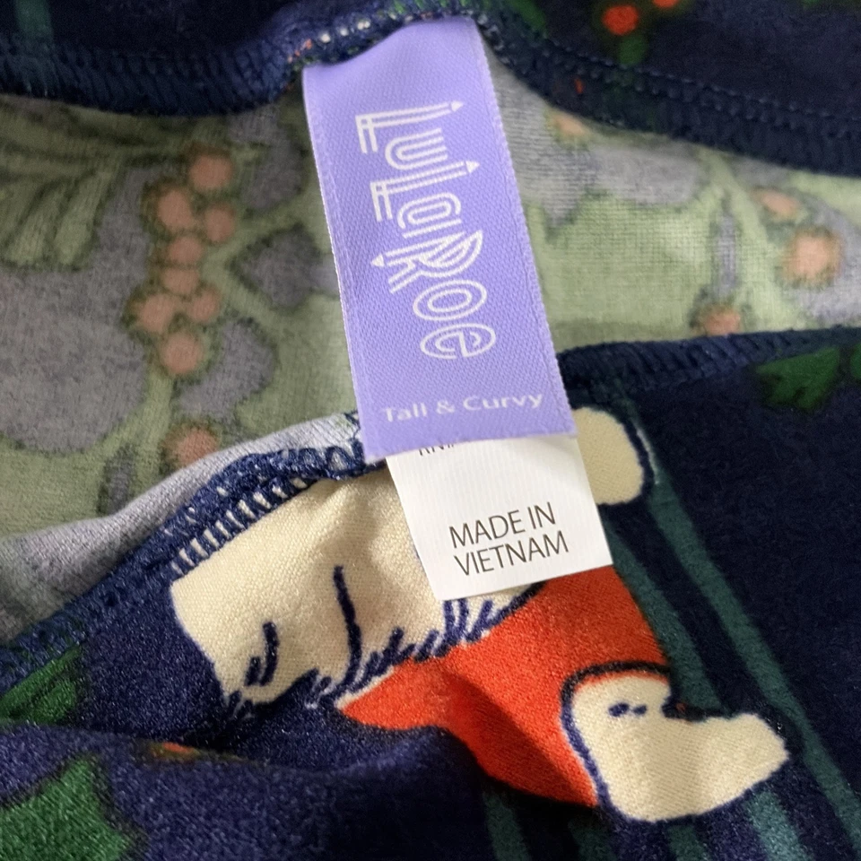 LuLaRoe Navidad Vacaciones Papá Noel Leggings Talla TC (12-18) Nuevos Sin Etiquetas Foto 3 de 4