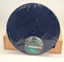 TECEUM 1" Polypropylene Webbing 50 Yards • 1150lb Heavy Duty Strap Roll Navy