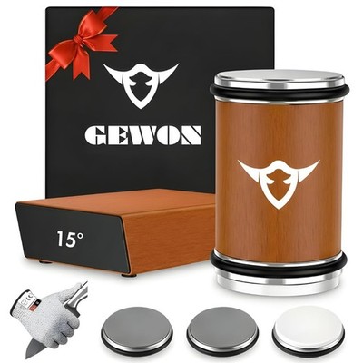 High Carbon Stainless Steel Rolling Sharpener Kit | 400, 1000 & 3000 Grit Dis...