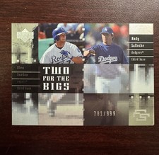 Upper Deck 2007 Two for the Bigs Alex Gordon Andy LaRoche Serial Numbered /999