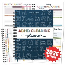 ADHD Cleaning Planner for Adults Teens - Weekly Monthly Checklist Organizer