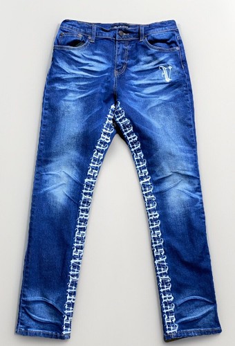 Valabasas Vplay Boys Blue Jeans Pants Size 14 embroidered - Picture 1 of 12