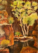 Early 20th Century Beautiful Russian Empire School Expressionism Oil Painting