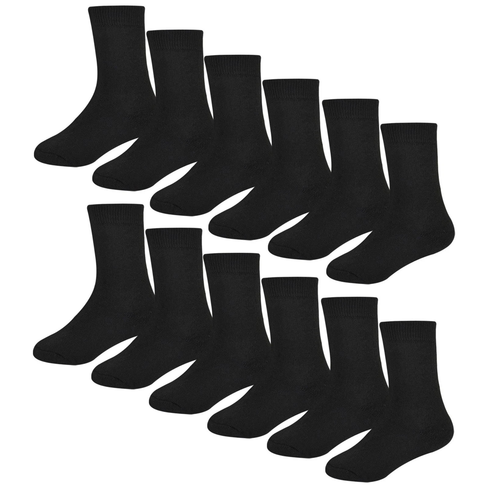 Kids Boys Girls 6 Pack Thermal Socks Winter Thick Insulated Cosy Warm Socks