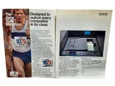 1984 Xerox 1075 Marathon Copier 2 Page Vintage Print Ad