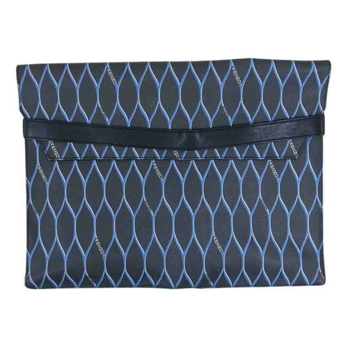 KENZO logo clutch bag black Used LIFE-0