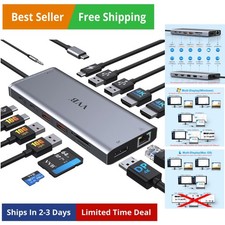 USB C Laptop Docking Station Dual Monitor HDMI for Dell/Lenovo/HP Laptop 14 i...
