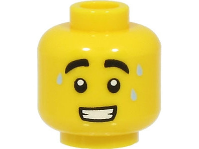 Lego Minifigure, Head Black Thick Eyebrows,-3626pb2973-Farbauswahl-color choice