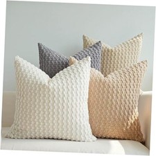 Pack of 4 Decorative Throw Pillow Covers 18" x 18" Pack of 4 Neutral