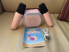 Reoslar Mini Wireless Karaoke Machine - Pink Yellow With 2 Mics - NEW IN BOX