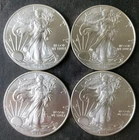 Lot of Four 2015 $1 American Silver Eagle Dollars