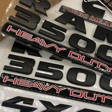 Fits For RAM 3500 HEAVY DUTY 4X4 Cummins Turbo Diesel Emblems Badge Replacement