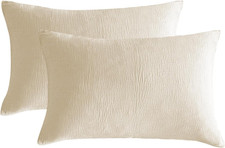 Muslin Pillowcases King Size 100 Cotton, 2 Pack Linen like Pillow Shams with En