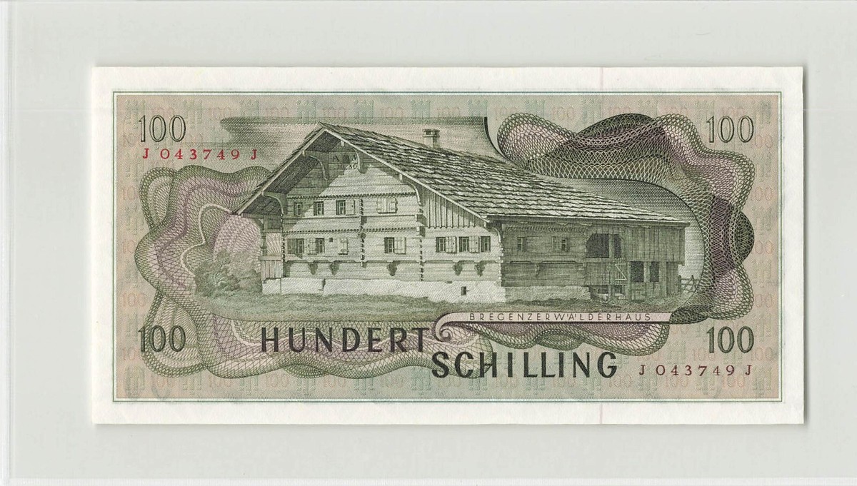 オーストリア 旧紙幣　100シリング 4枚 1969年 AUSTRIA 100 SCHILLING 1969 PICK 146 LOOK SCANS | eBay