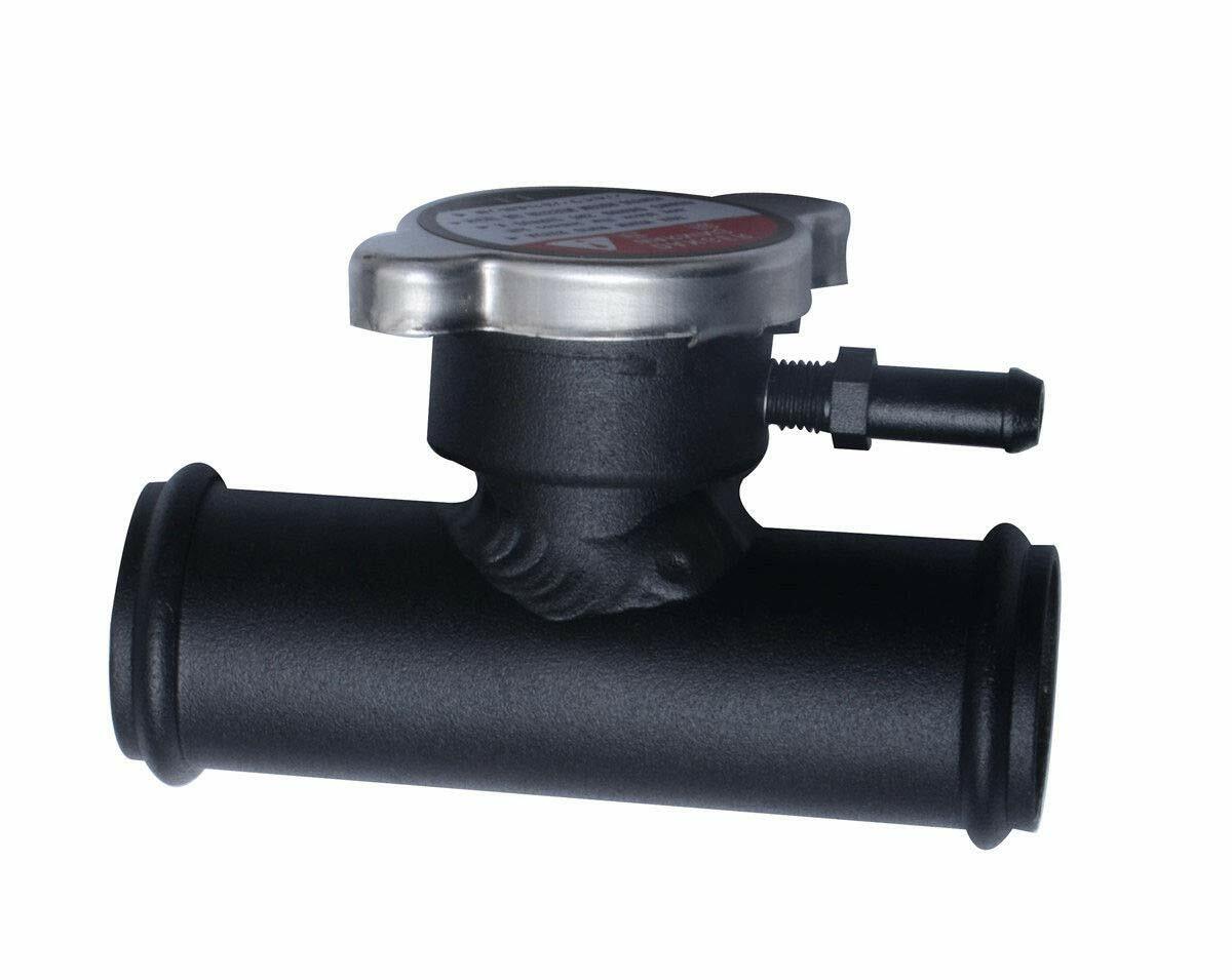 Radiator Hose 35mm OD Aluminum In Line Filler Neck Connector Pipes 110mm Black
