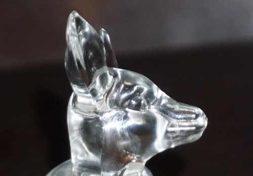 Vintage Fenton Clear Art Glass Resting Deer Doe Fawn 3 3/4" Excellent ! - Picture 5 of 8