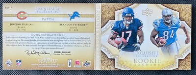 2009 EXQUISITE ROOKIE BOOKMARKS IGLESIAS BRANDON PETTIGREW