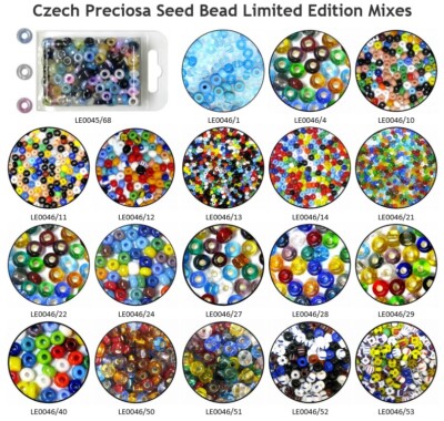 Czech Preciosa Limited Edition Mixes Rocaille Glass Seed Beads