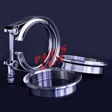 Exhaust Downpipe 3inch V-band Clamp 3" Male/Female Flange Kit SS304 stainless