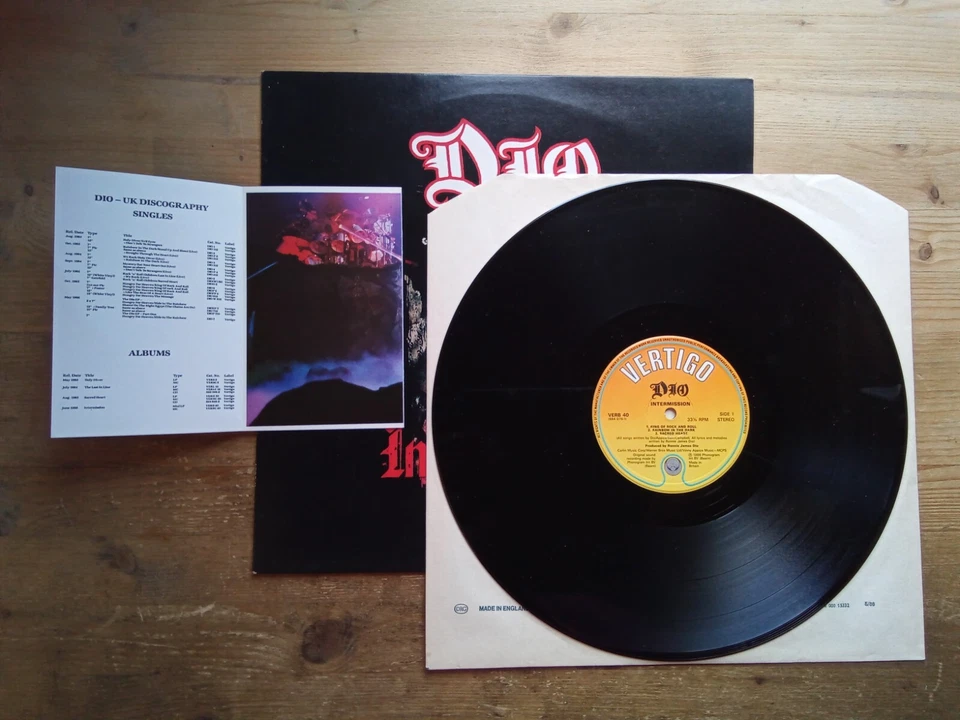 Dio Intermission Very Good+ Vinyl LP Record Album VERB40 & Postcards - Image 3 of 4