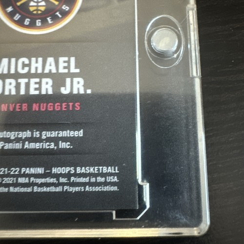 Michael Porter Jr. 2021-22 NBA Hoops Hot Signatures Autogramm Denver Nuggets - Bild 9 von 11