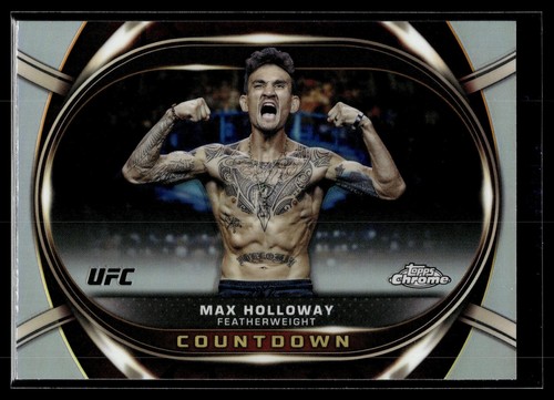 Max Holloway #COU-24 card from 2024 Topps Chrome UFC Countdown