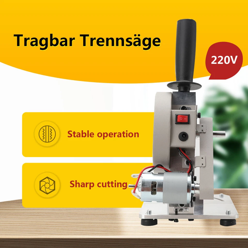 5" Portable Cut Off Saw Chop Saw Mini Table Saw For Wood Plastic Metal 220V - Image 3 of 4