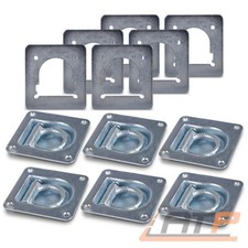 ENVA 6x ANHÄNGER ZURRMULDE ZURRÖSE ZURRHAKEN EINFACH + 6x GEGENPLATTE je 800kg