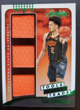 2021 Absolute Draft Picks Cade Cunningham Tools of the Trade Green Triple Patch